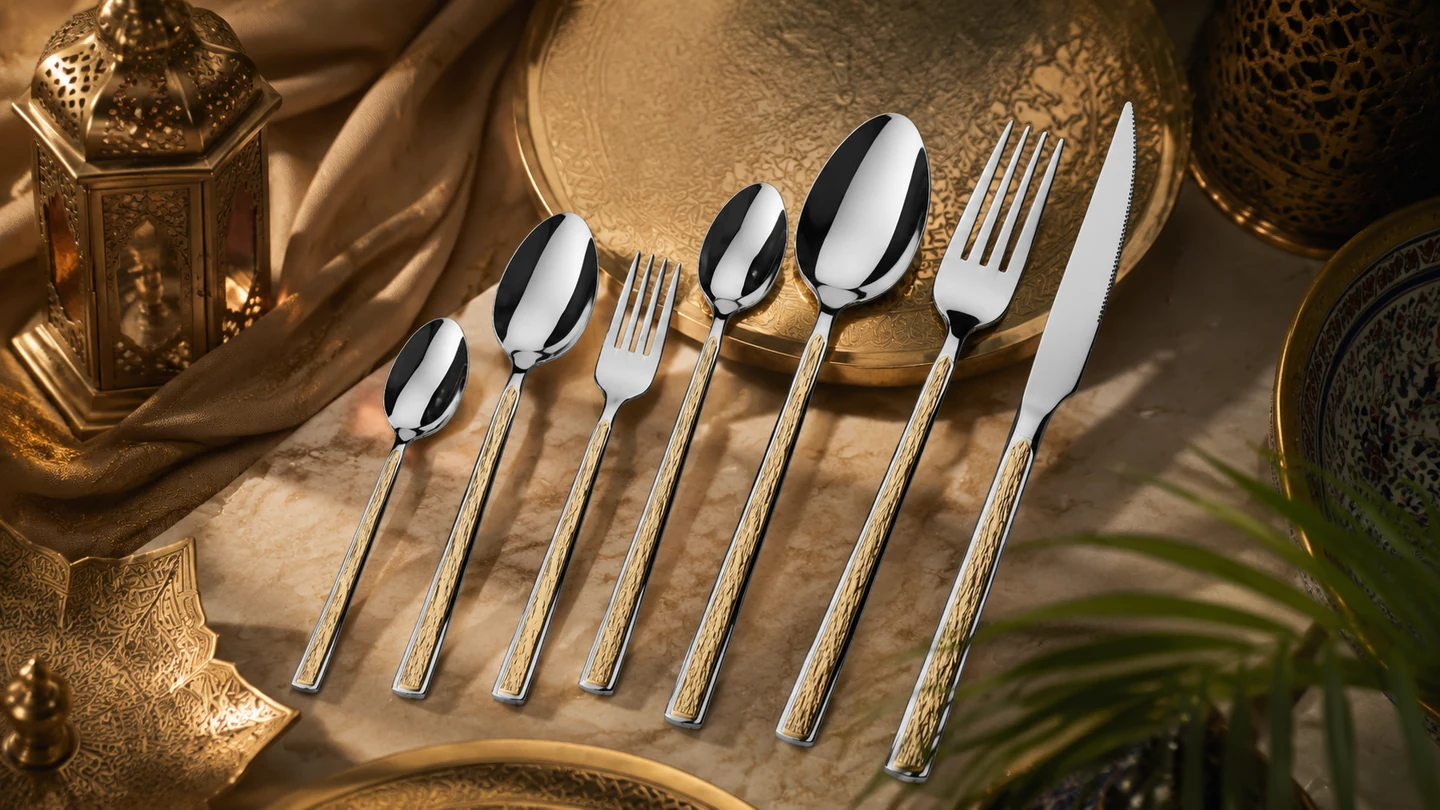 Gold flatware and luxury cutlery for Middle East market