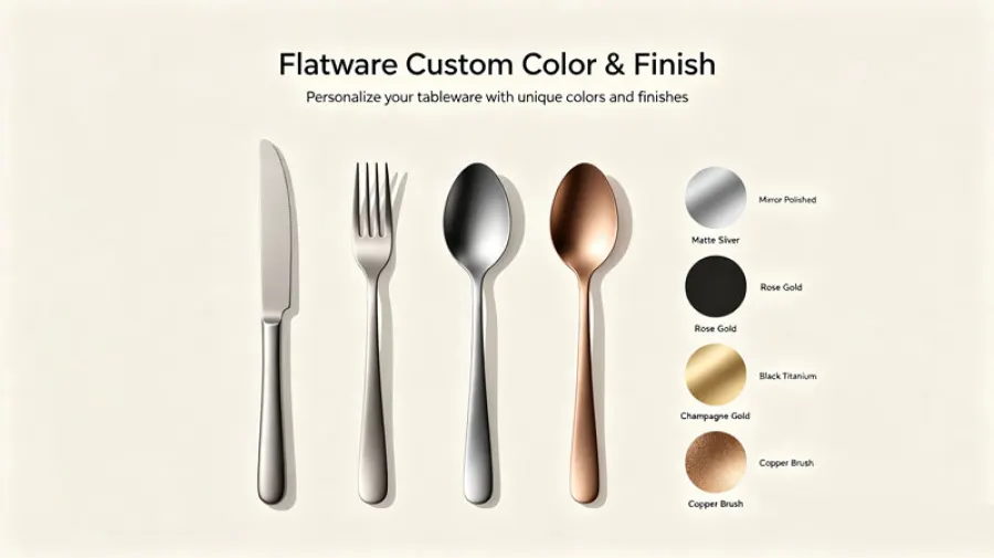 Custom flatware color and finish
