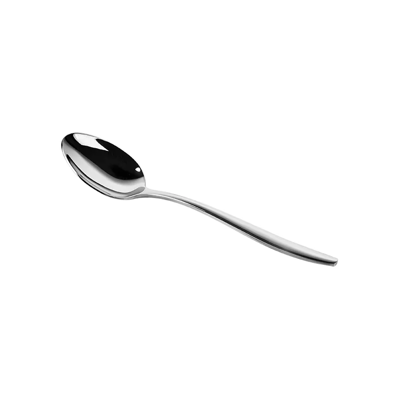 Classic Stainless Steel Dinner Spoon with Gold Color Flat Cutlery JieYang Factory Mirror Polish 18/0 Stainless Steel