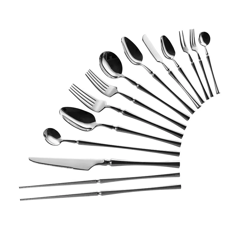 Jieyang factory wholesale silverware 40PCS stainless steel cutlery set Mirror Polish 18/8 Stainless Steel, 18/0 Stainless Steel, 201 Stainless Steel, 13/0 Stainless Steel, 420 stainless steel