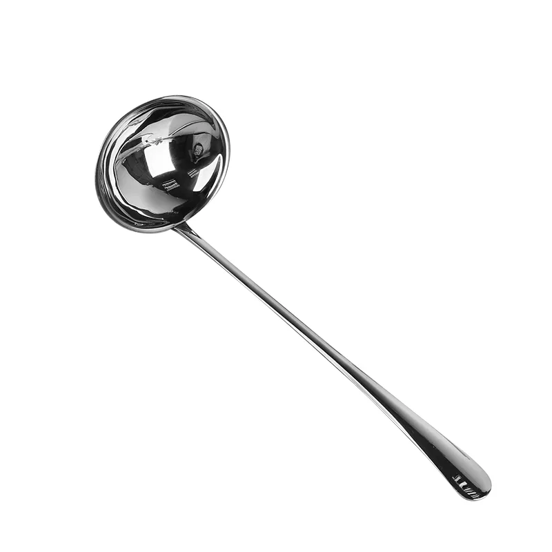 Jieyang manufacturer SS410 Long Handle Asian Soup spoon Dishwasher Safe Mirror Polish 13/0 Stainless Steel