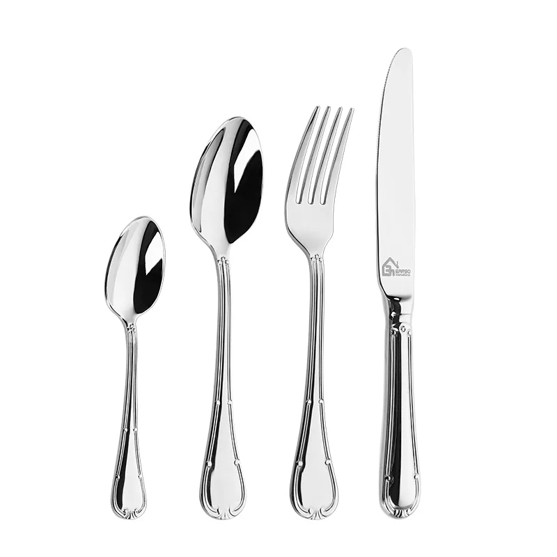 High Quality Mirror Polish 18/10 Stainless Steel Cutlery Set For 5 Star Hotel Using Mirror Polish 18/10 Stainless Steel, 18/8 Stainless Steel