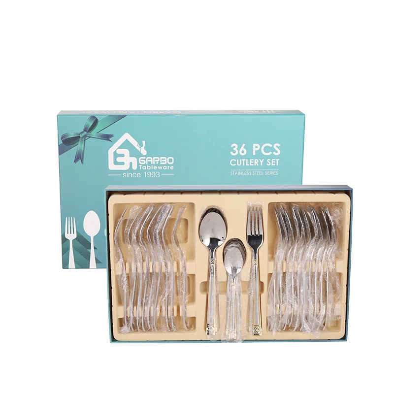 36-piece stainless steel flatware set  Custom design Forks and Spoons set Jieyang cutlery Africa